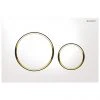 Geberit Sigma 20 White + Gold Flush Plate for UP320/UP720 Cistern - 15.882.KK.1