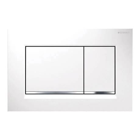 Geberit Sigma30 Dual Flush Plate - White/Gloss Chrome/White - 115.883.KJ.1 3 Geberit Sigma30 Dual Flush Plate - White/Gloss Chrome/White - 115.883.KJ.1
