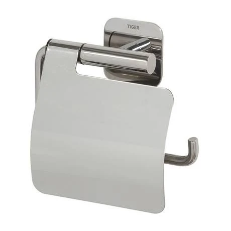Tiger Colar Toilet Paper Holder with Cover - Polished Stainless Steel 7 Tiger Colar Toilet Paper Holder with Cover - Polished Stainless Steel - Image 5