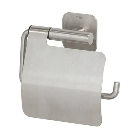 Tiger Colar Toilet Paper Holder with Cover - Brushed Stainless Steel 7 Tiger Colar Toilet Paper Holder with Cover - Brushed Stainless Steel - Image 5