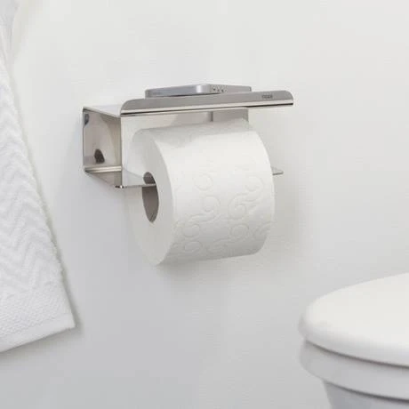 Tiger Colar Toilet Roll Holder with Shelf - Polished Stainless Steel 8 Tiger Colar Toilet Roll Holder with Shelf - Polished Stainless Steel - Image 6