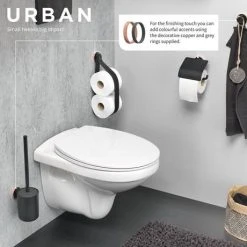 Tiger Urban Toilet Roll Holder - Black 8 Tiger Urban Toilet Roll Holder - Black -FlushPro Shop 1316530746 D1 460