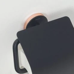 Tiger Urban Toilet Roll Holder with Cover - Black -FlushPro Shop 1316630746 D4 460