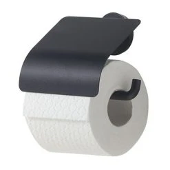 Tiger Urban Toilet Roll Holder with Cover - Black
