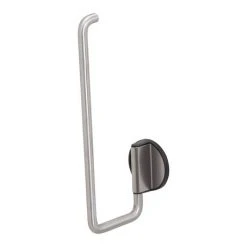 Tiger Tune Spare Toilet Roll Holder - Brushed Stainless Steel/Black -FlushPro Shop 1325430946 D3 460