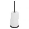 Tiger Tune Freestanding Spare Toilet Roll Holder - Brushed Black Metal/Black 1 Tiger Tune Freestanding Spare Toilet Roll Holder - Brushed Black Metal/Black -FlushPro Shop 1325538946 P