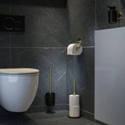 Tiger Tune Toilet Roll Holder - Brushed Brass/Black 11 Tiger Tune Toilet Roll Holder - Brushed Brass/Black -FlushPro Shop 1326535646 D2 460