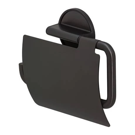Tiger Tune Toilet Roll Holder with Cover - Brushed Black Metal/Black 6 Tiger Tune Toilet Roll Holder with Cover - Brushed Black Metal/Black - Image 4