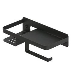 Tiger Caddy Toilet Roll Holder with Shelf - Black 11 Tiger Caddy Toilet Roll Holder with Shelf - Black -FlushPro Shop 1401430746 D3 460