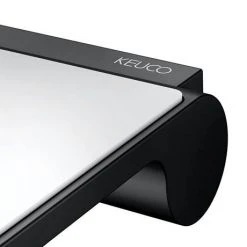 Keuco Plan Toilet Roll Holder with Shelf - Black -FlushPro Shop 14973370000 D4 460