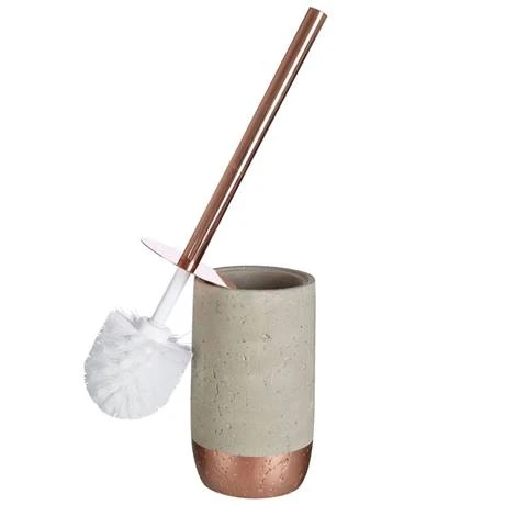 Neptune Toilet Brush Holder - Concrete & Copper 4 Neptune Toilet Brush Holder - Concrete & Copper - Image 2