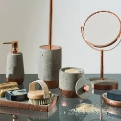 Neptune Toilet Brush Holder - Concrete & Copper 7 Neptune Toilet Brush Holder - Concrete & Copper -FlushPro Shop 1601635 d2 460