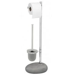 Wenko Pebble Stone Grey Standing WC Set - 19494100