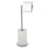 Wenko 2-in-1 Stainless Steel Freestanding Toilet Paper Holder - 19637100 2 Wenko 2-in-1 Stainless Steel Freestanding Toilet Paper Holder - 19637100 -FlushPro Shop 19637100 P
