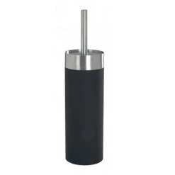 Wenko Creta Toilet Brush & Holder - Black - 19981100