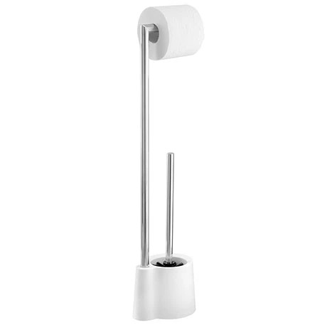 Wenko Avola White Extra Heavy Freestanding Toilet Brush & Roll Holder - 22989100 3 Wenko Avola White Extra Heavy Freestanding Toilet Brush & Roll Holder - 22989100