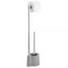 Wenko Avola Grey Extra Heavy Freestanding Toilet Brush & Roll Holder - 22990100 -FlushPro Shop 22990100 p