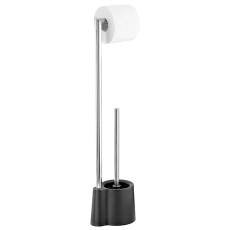 Wenko Avola Black Extra Heavy Freestanding Toilet Brush & Roll Holder - 22991100 3 Wenko Avola Black Extra Heavy Freestanding Toilet Brush & Roll Holder - 22991100