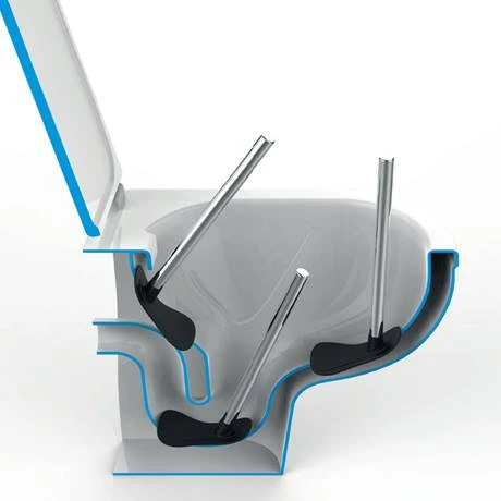 Wenko White Rimless Toilet Brush - 23344100 6 Wenko White Rimless Toilet Brush - 23344100 - Image 4