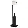 Wenko Hella Black Freestanding Toilet Brush & Roll Holder - 23710100 -FlushPro Shop 23710100 P