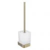 JTP Hix Brushed Brass Toilet Brush & Holder 1 JTP Hix Brushed Brass Toilet Brush & Holder -FlushPro Shop 33165BBR P
