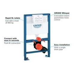 Grohe Rapid SL 0.82m Support Frame for Wall Hung WC - 38526000 -FlushPro Shop 38526000 D2 460