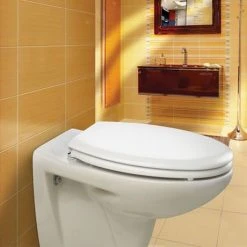 Bemis - Model 5000CP Toilet Seat with Chrome Hinges - White - 5000CP000 8 Bemis - Model 5000CP Toilet Seat with Chrome Hinges - White - 5000CP000 -FlushPro Shop 5000CP000 D3 460