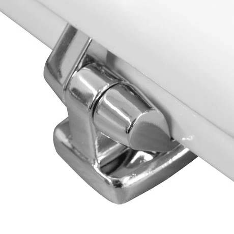 Bemis - Model 5000CP Toilet Seat with Chrome Hinges - White - 5000CP000 4 Bemis - Model 5000CP Toilet Seat with Chrome Hinges - White - 5000CP000 - Image 2