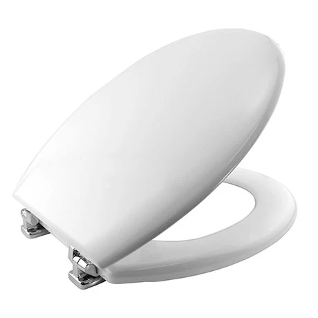 Bemis - Model 5000CP Toilet Seat with Chrome Hinges - White - 5000CP000 3 Bemis - Model 5000CP Toilet Seat with Chrome Hinges - White - 5000CP000