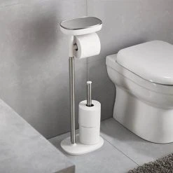 Joseph Joseph EasyStore Freestanding Toilet Paper Holder - 70518 12 Joseph Joseph EasyStore Freestanding Toilet Paper Holder - 70518 -FlushPro Shop 70518 D4 460