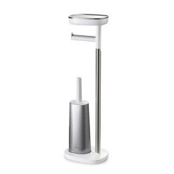Joseph Joseph EasyStore Plus Freestanding Toilet Paper Holder with Flex Steel Toilet Brush - 70519
