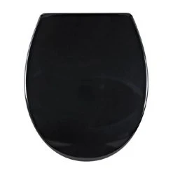Aqualona Duroplast Soft Close Toilet Seat with Quick Release - Black - 77504