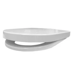 Euroshowers ONE Seat Short D-Shape Soft Close Toilet Seat - White - 88210 -FlushPro Shop 80210 n d2 375