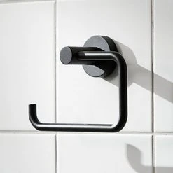 Miller Bond Black Toilet Roll Holder - 8710B