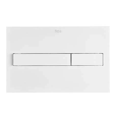 Roca PL7 Operating Panel Dual Flush Plate - Matt White - 890088207 4 Roca PL7 Operating Panel Dual Flush Plate - Matt White - 890088207 - Image 2