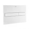Roca PL7 Operating Panel Dual Flush Plate - Matt White - 890088207