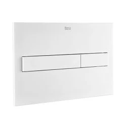 Roca PL7 Operating Panel Dual Flush Plate - Matt White - 890088207