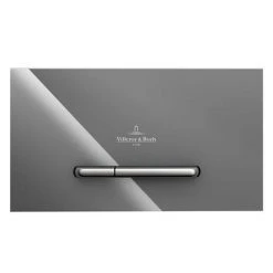 Villeroy and Boch ViConnect Glass Glossy Grey Dual Flush Plate - 922160RA -FlushPro Shop 922160RA D1 460