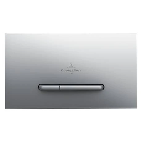 Villeroy and Boch ViConnect Brushed Chrome Dual Flush Plate - 92218069 4 Villeroy and Boch ViConnect Brushed Chrome Dual Flush Plate - 92218069 - Image 2