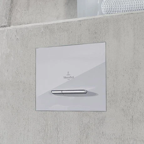 Villeroy and Boch ViConnect Brushed Chrome Dual Flush Plate - 92218069 3 Villeroy and Boch ViConnect Brushed Chrome Dual Flush Plate - 92218069