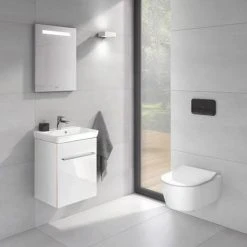 Villeroy and Boch ViConnect Glass Glossy Black Dual Flush Plate - 922400RB -FlushPro Shop 922400RB D2 460
