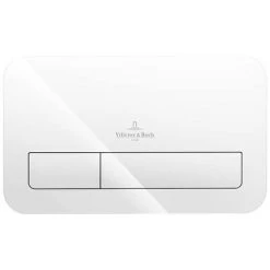 Villeroy and Boch ViConnect Glass Glossy White Dual Flush Plate - 922400RE 5 Villeroy and Boch ViConnect Glass Glossy White Dual Flush Plate - 922400RE -FlushPro Shop 922400RE D1 460