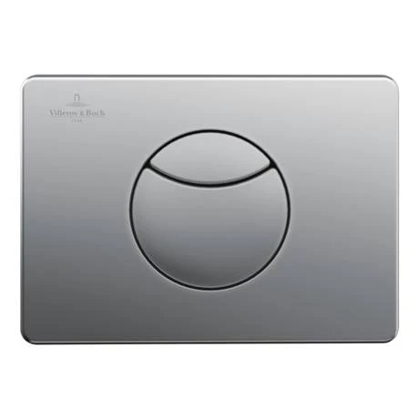 Villeroy and Boch ViConnect Brushed Chrome Dual Flush Plate - 92248569 4 Villeroy and Boch ViConnect Brushed Chrome Dual Flush Plate - 92248569 - Image 2