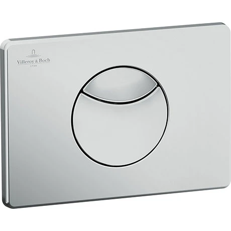 Villeroy and Boch ViConnect Brushed Chrome Dual Flush Plate - 92248569 3 Villeroy and Boch ViConnect Brushed Chrome Dual Flush Plate - 92248569