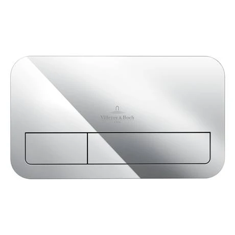 Villeroy and Boch ViConnect Chrome Dual Flush Plate - 92249061 4 Villeroy and Boch ViConnect Chrome Dual Flush Plate - 92249061 - Image 2