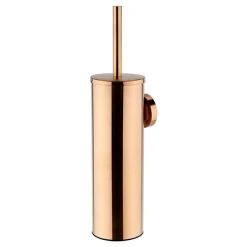 Arezzo Brushed Bronze Wall Mounted Toilet Brush + Holder