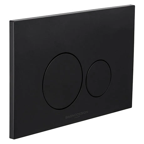 BagnoDesign Aquaeco Matt Black Dual Flush Plate with Round Buttons 3 BagnoDesign Aquaeco Matt Black Dual Flush Plate with Round Buttons