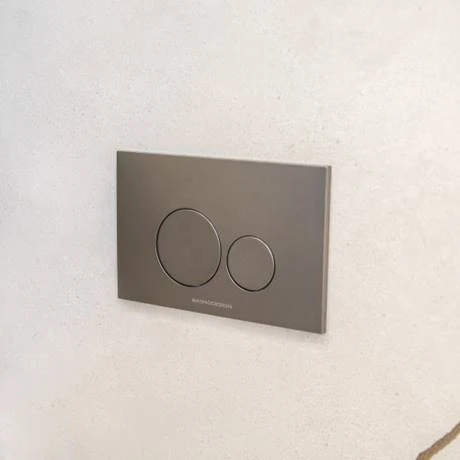 BagnoDesign Aquaeco Anthracite Dual Flush Plate with Round Buttons 4 BagnoDesign Aquaeco Anthracite Dual Flush Plate with Round Buttons - Image 2