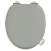Burlington Soft Close Toilet Seat with Chrome Hinges and Handles - Dark Olive -FlushPro Shop ARCS44 NKL P