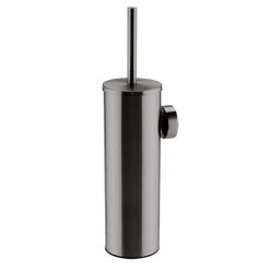 Arezzo Gunmetal Grey Wall Mounted Toilet Brush + Holder